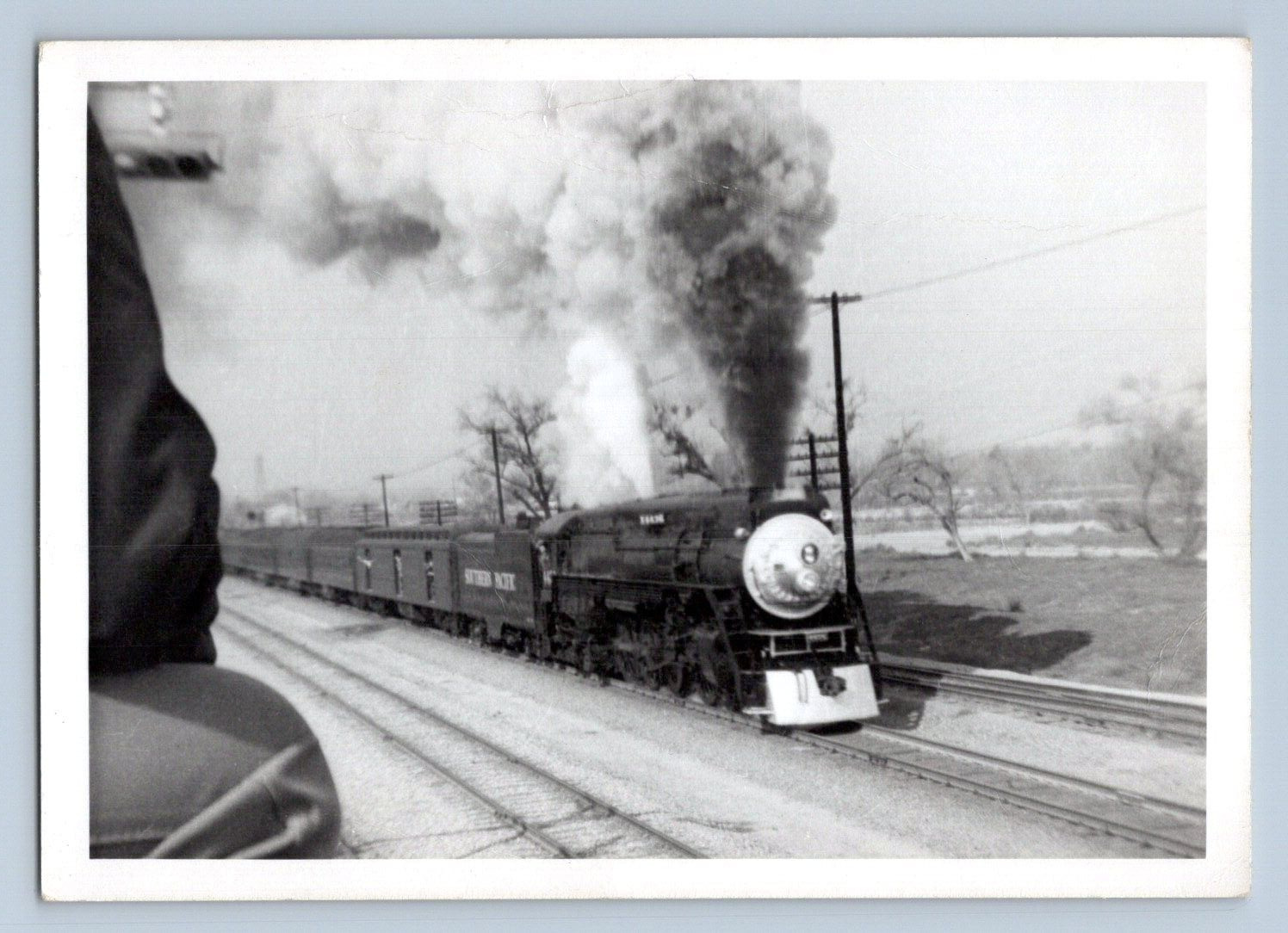 ORIG. 1956. 4436 S.P. TRAIN, COLTON, CA. SEARCY  5X7 TRAIN PHOTO