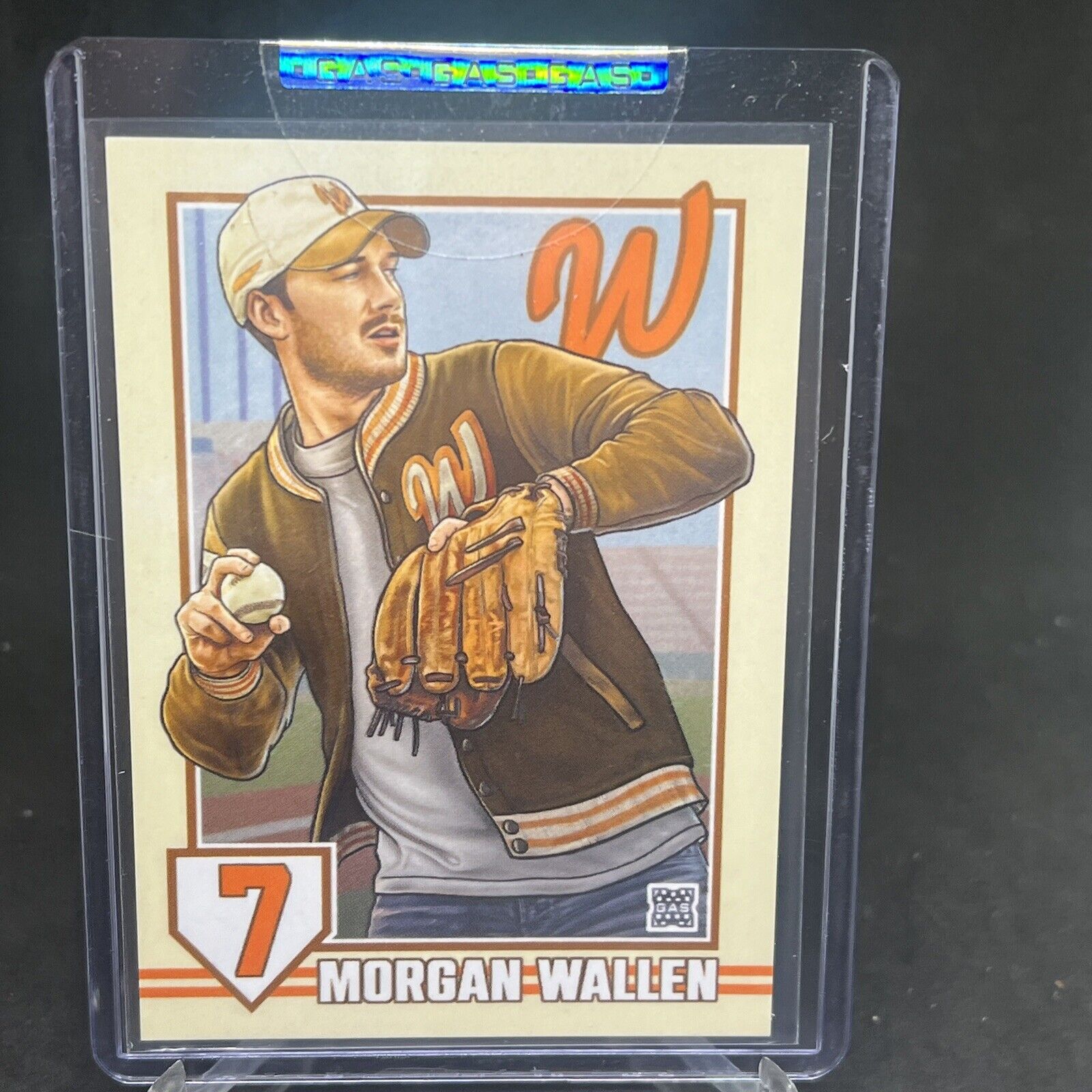 (1) 2024 Morgan Wallen Limited Edition Baseball Official Gas Trading Card