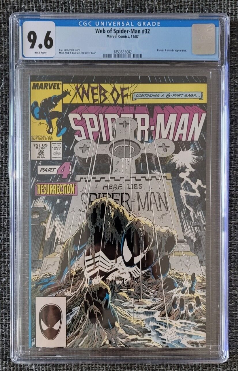 Web of Spider-Man #32 CGC 9.6 - Marvel 1987