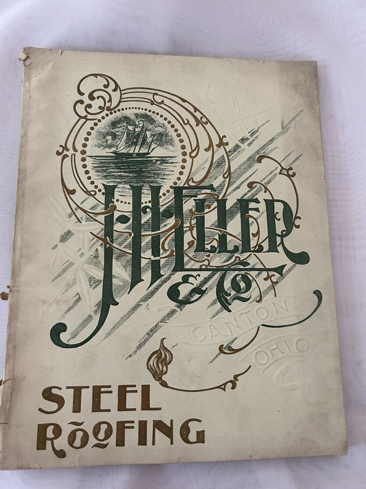 J H Eller & Co Steel Roofing catalog, 1898-1899, Canton Ohio, original, wraps