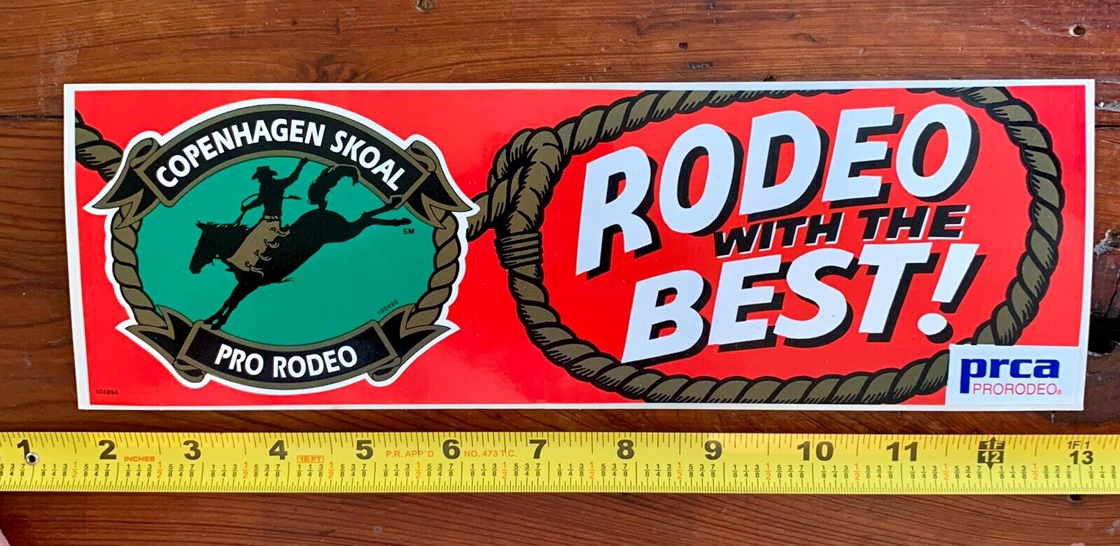 Copenhagen Skoal PRCA “Rodeo With The Best” Sticker Promotional Collectors Item