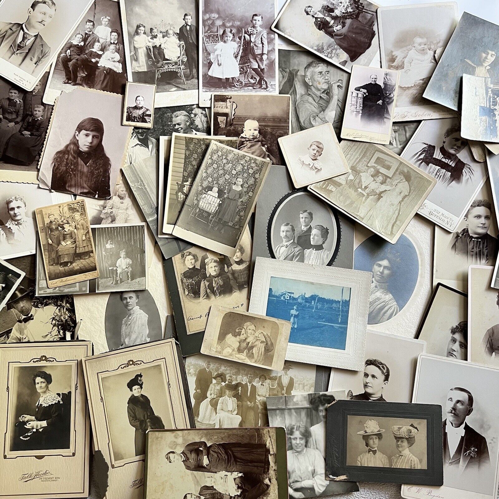 Antique Photograph Cabinet Card RPPC CDV Lot Of 50 Children Women Men Variety