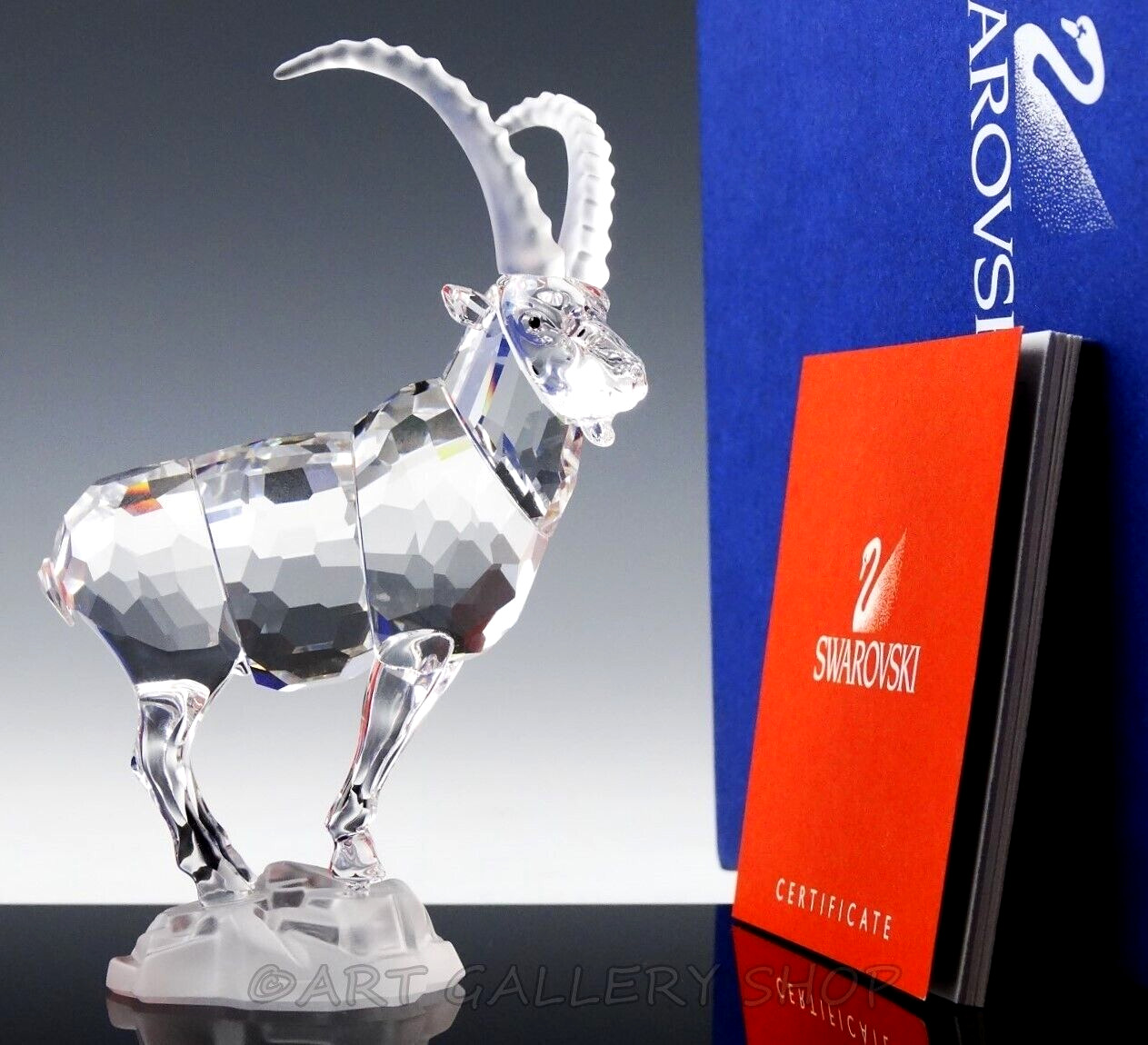 Swarovski Austria Crystal Figurine #275439 IBEX MOUNTAIN GOAT Mint Box & COA