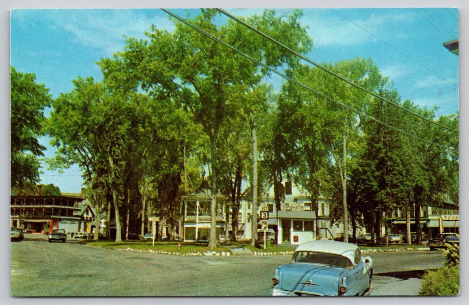 Postcard NH New Hampshire Whitefield Street View Old Cars UNP B9