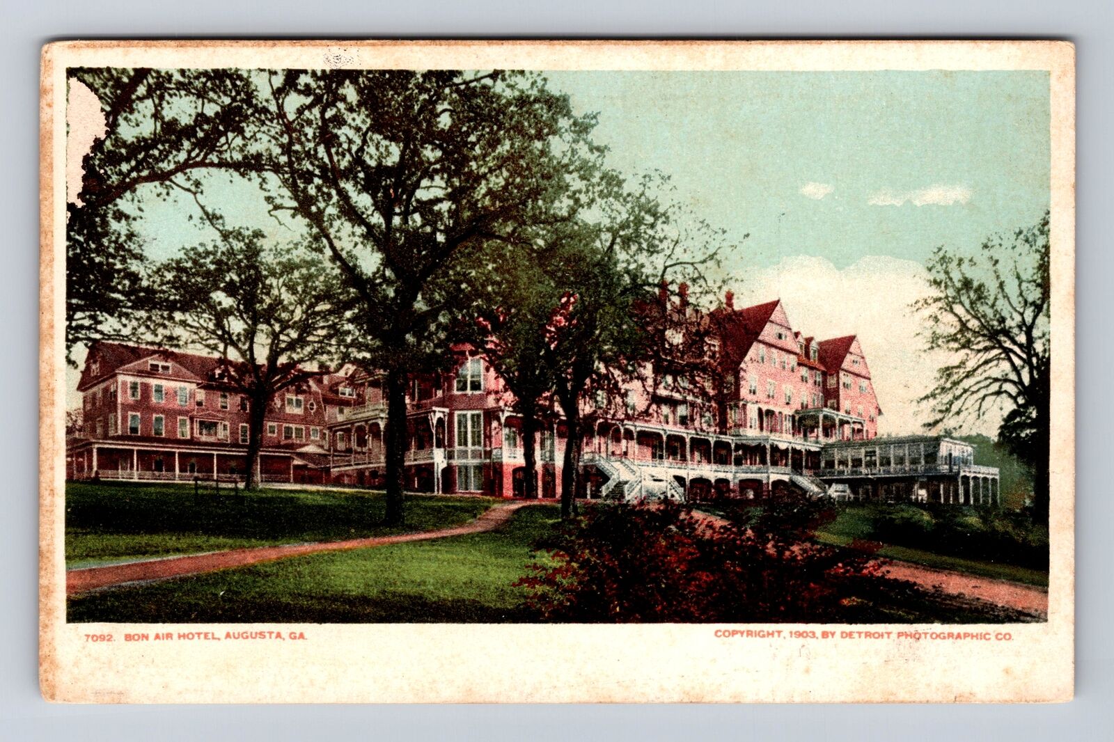 Augusta GA-Georgia, Bon Air Hotel, Advertisement, Antique, Vintage Postcard