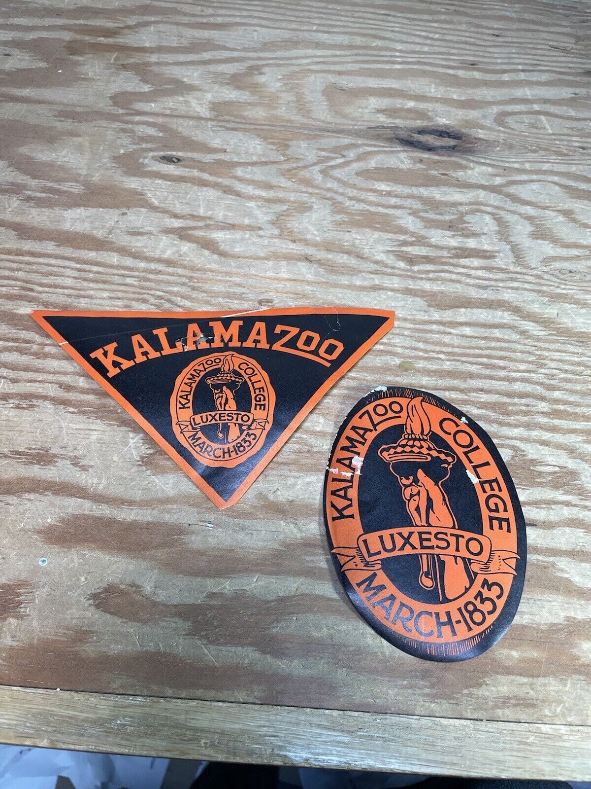 Vintage 1940’s Kalamazoo College Stickers (no Longer Sticky)