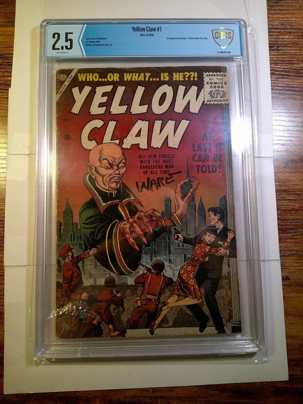 Yellow Claw #1, 1956, CBCS 2.5