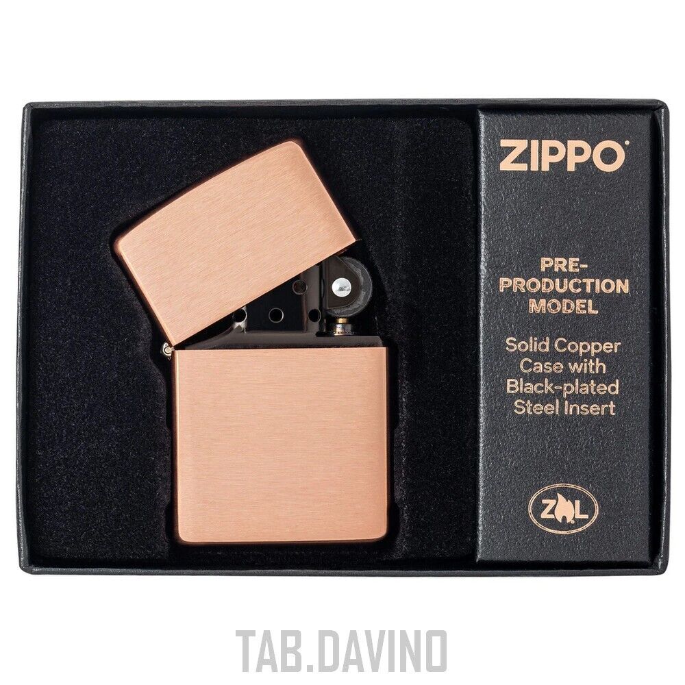 Zippo Lighter Copper Finish Copper Insert Black Limited 48107 zippo Original USA