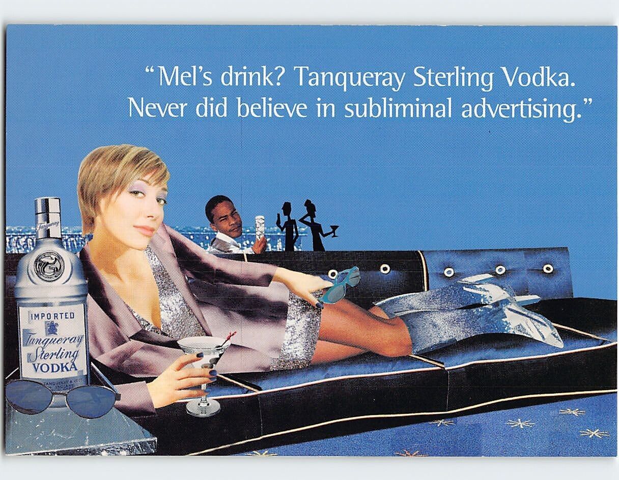 Postcard Mels drink Tanqueray Sterling Vodka