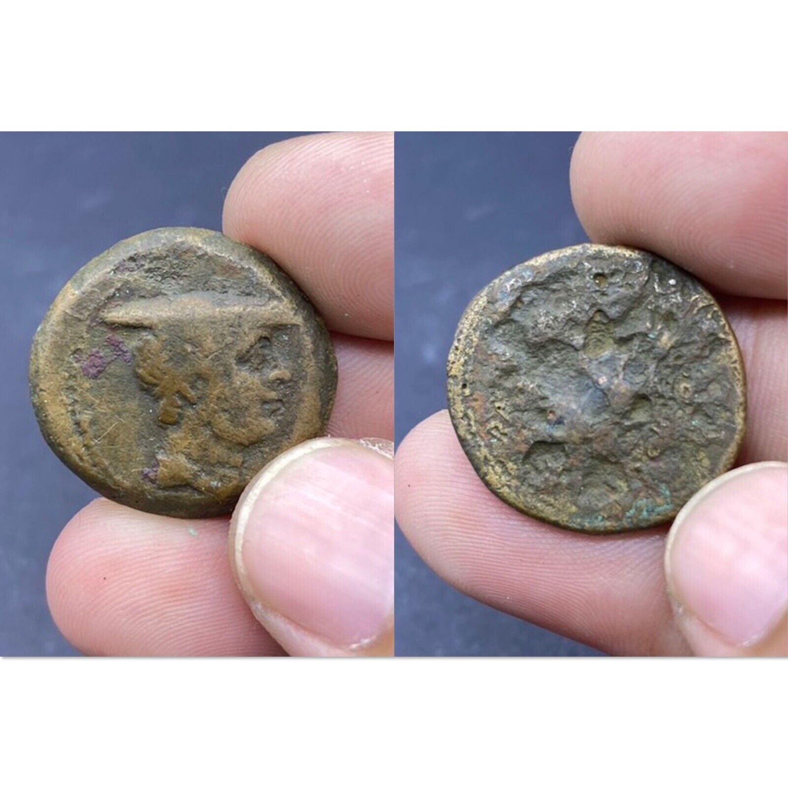 Ancient Coin, Zeugitana, , 300-264 BC, Carthage, AU(50-53), Bronze coin Rare