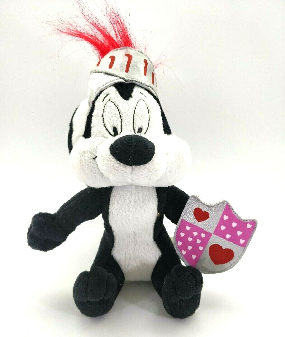 Pepe Le Pew Plush Figurine Love Shield Red Flaming Hair Valentine