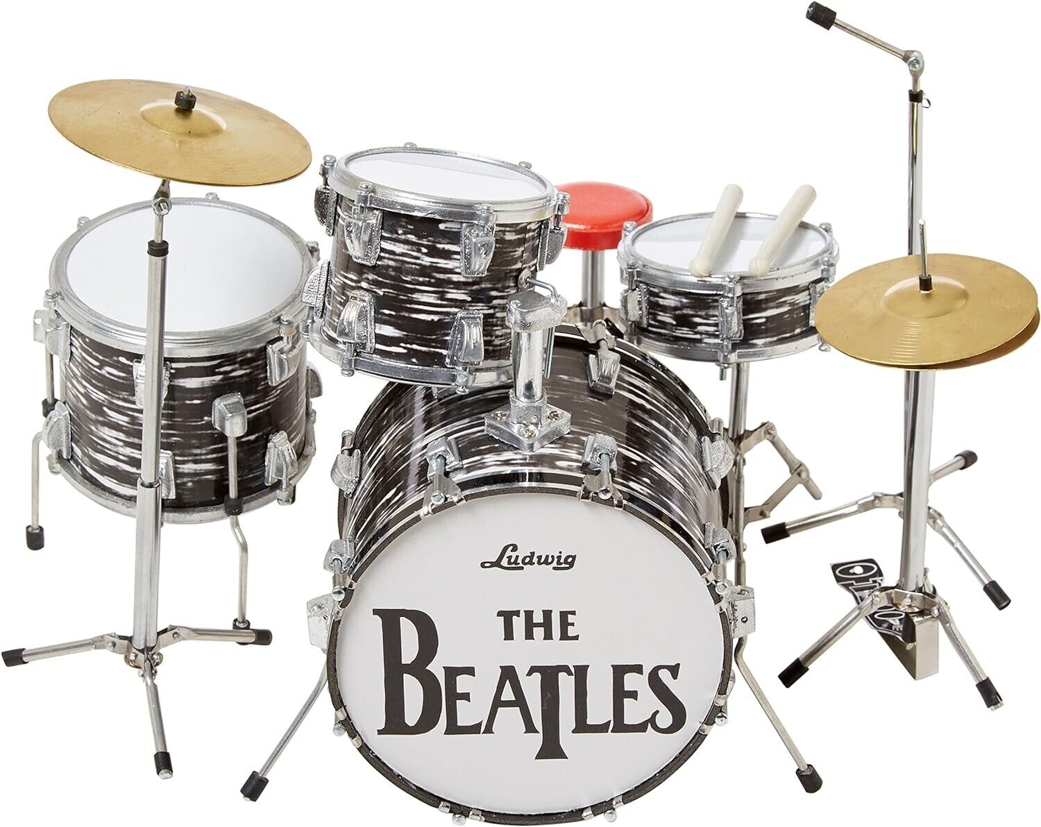 AXE HEAVEN Fab Four Classic Oyster Ringo Starr MINIATURE Drum Set Display Gift