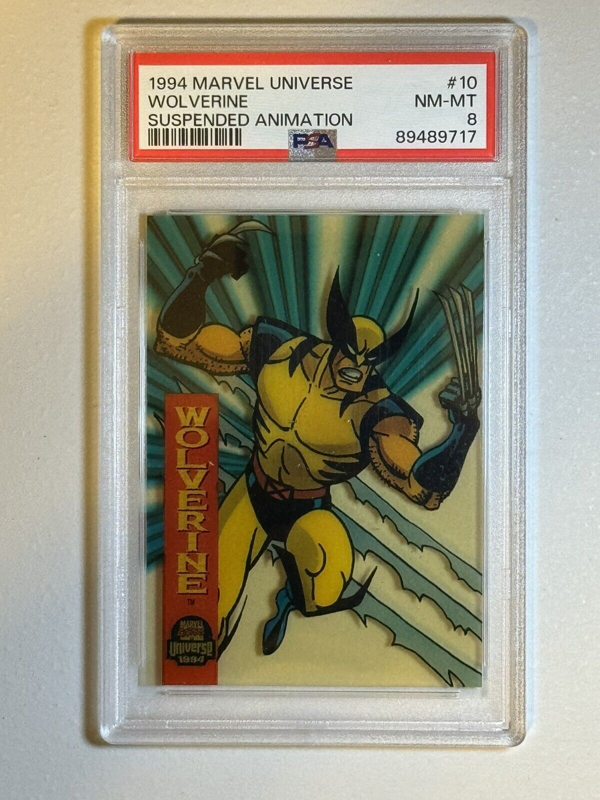 1994 Marvel Universe Suspended Animation Wolverine 10 - PSA 8 NM-MT