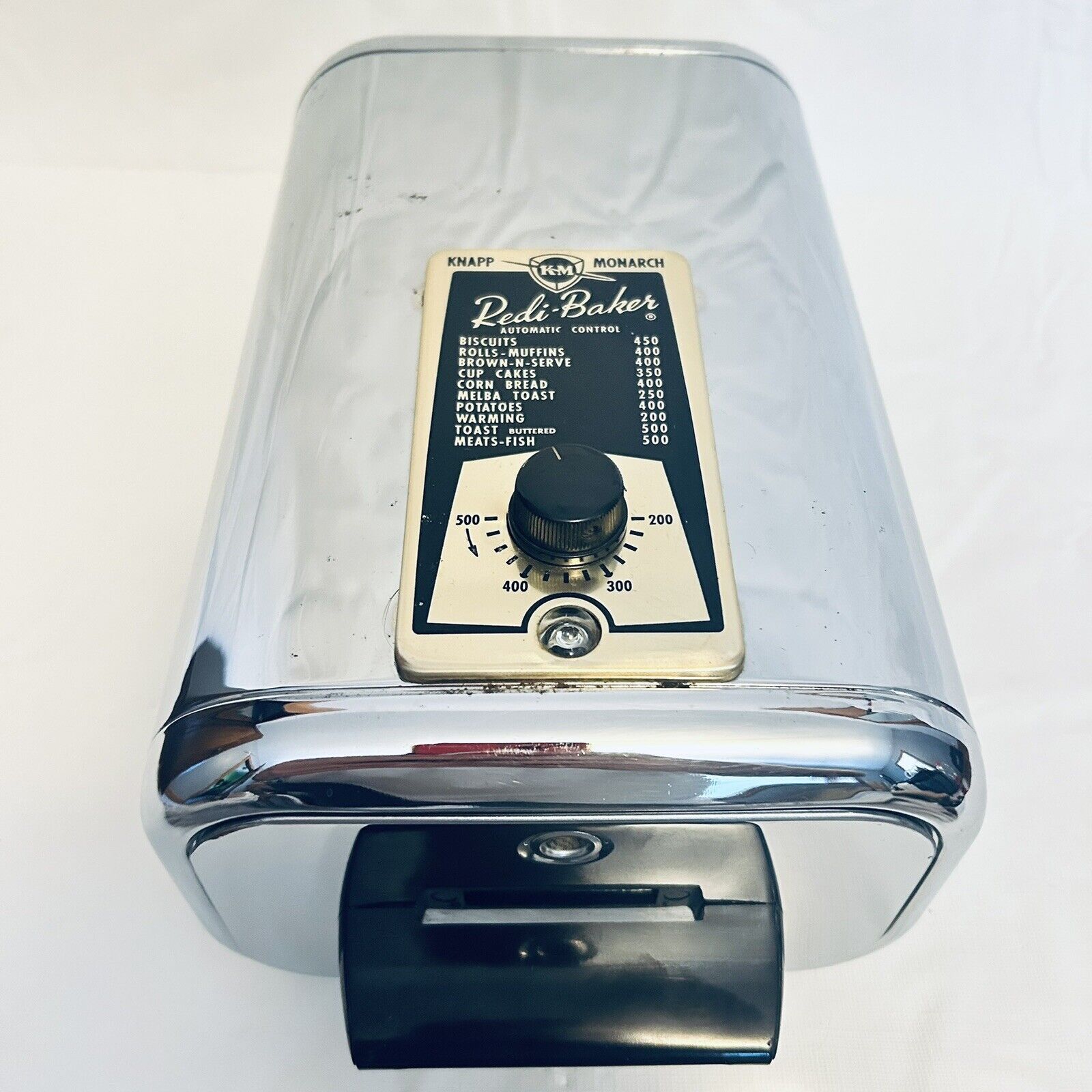 Knapp Monarch Redi Baker Vintage Chrome Cooker Baking Counter Top Oven Appliance