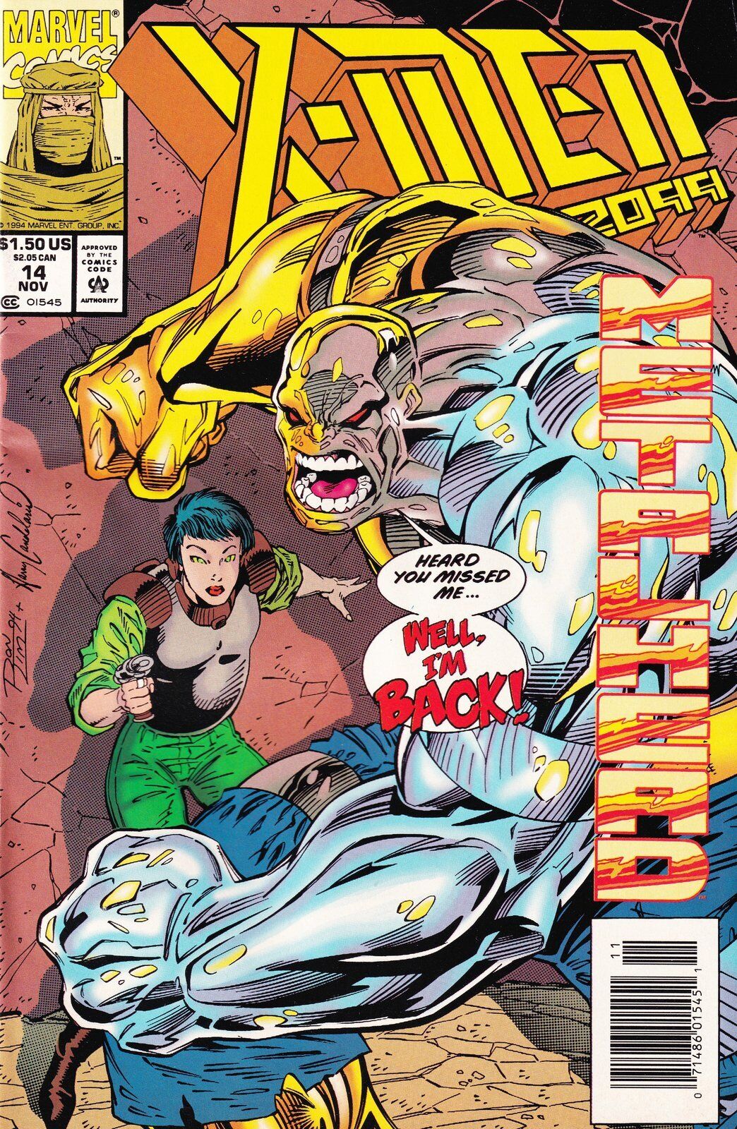 X-Men 2099 #14 Newsstand Cover Marvel Comics
