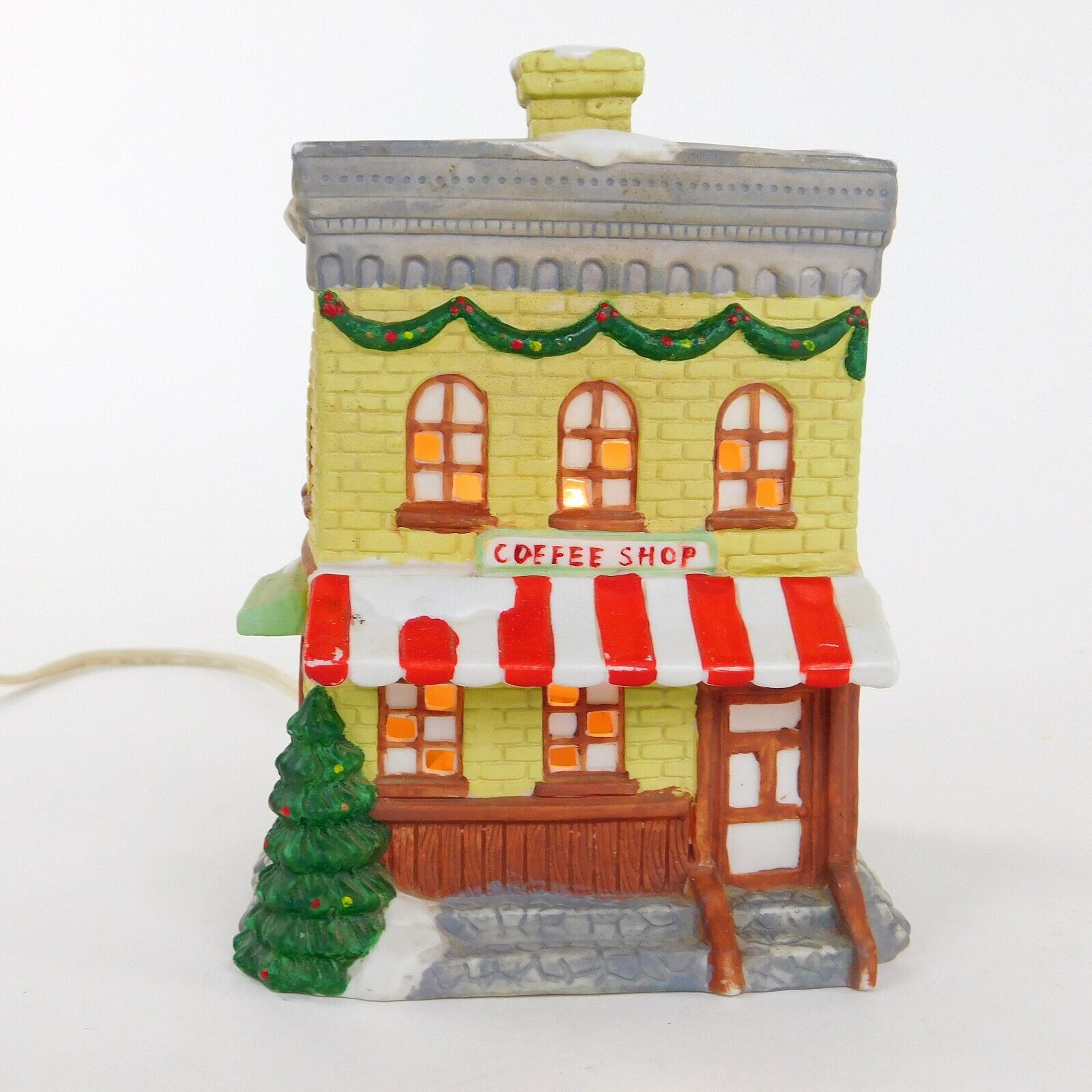 Dicken\'s Collectibles  Lighted House Coffee Shop Holiday Expression 1992 Box