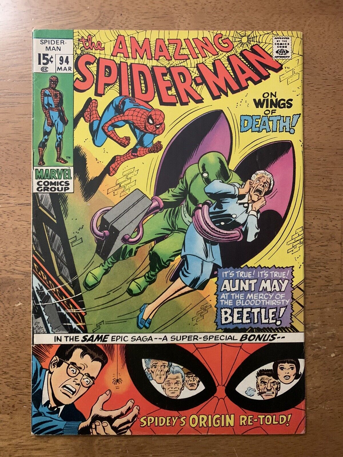 Amazing Spider-Man 94 Fine/VF origin retold