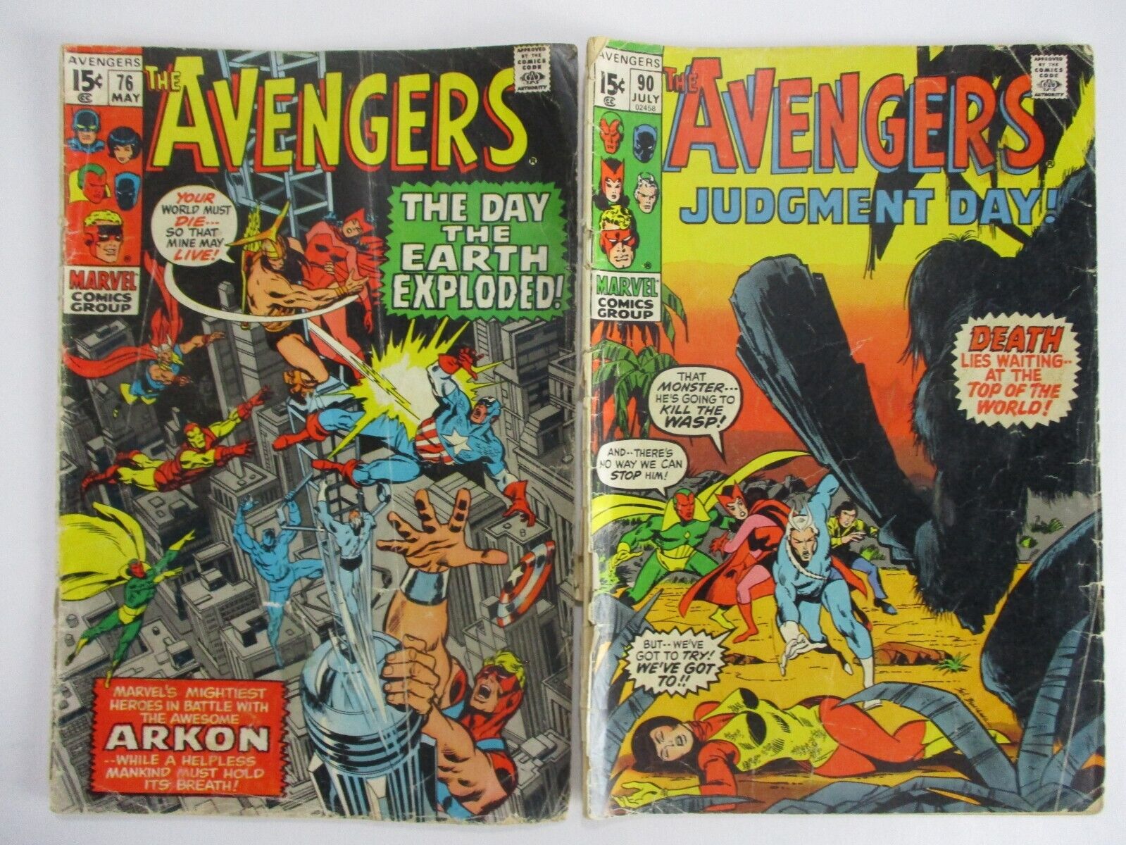 Marvel Comics THE AVENGERS #76 & 90