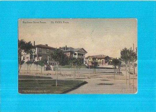 Vintage Postcard-Residence Street Scene, El Paso, Texas