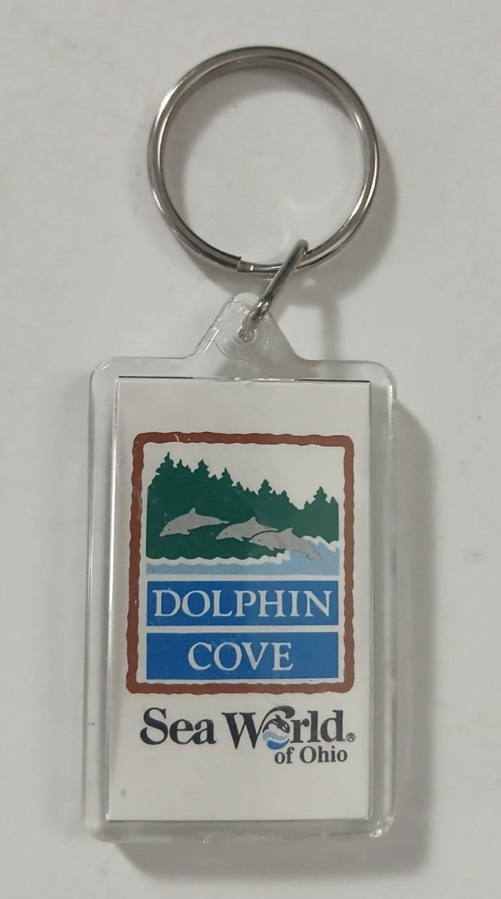 Vintage Sea World of Ohio Dolphin Cove Keychain