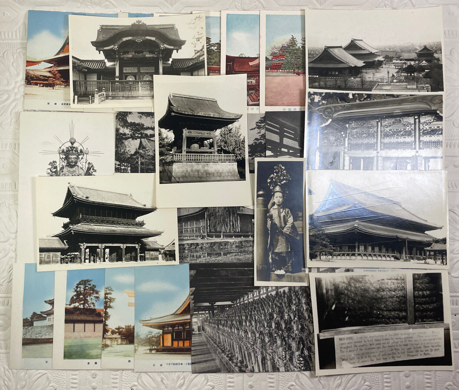 Japan Postcards Photos 1950s 1960s ?? Kannon Kyoto Shrine Unposted VTG Lot Of 25