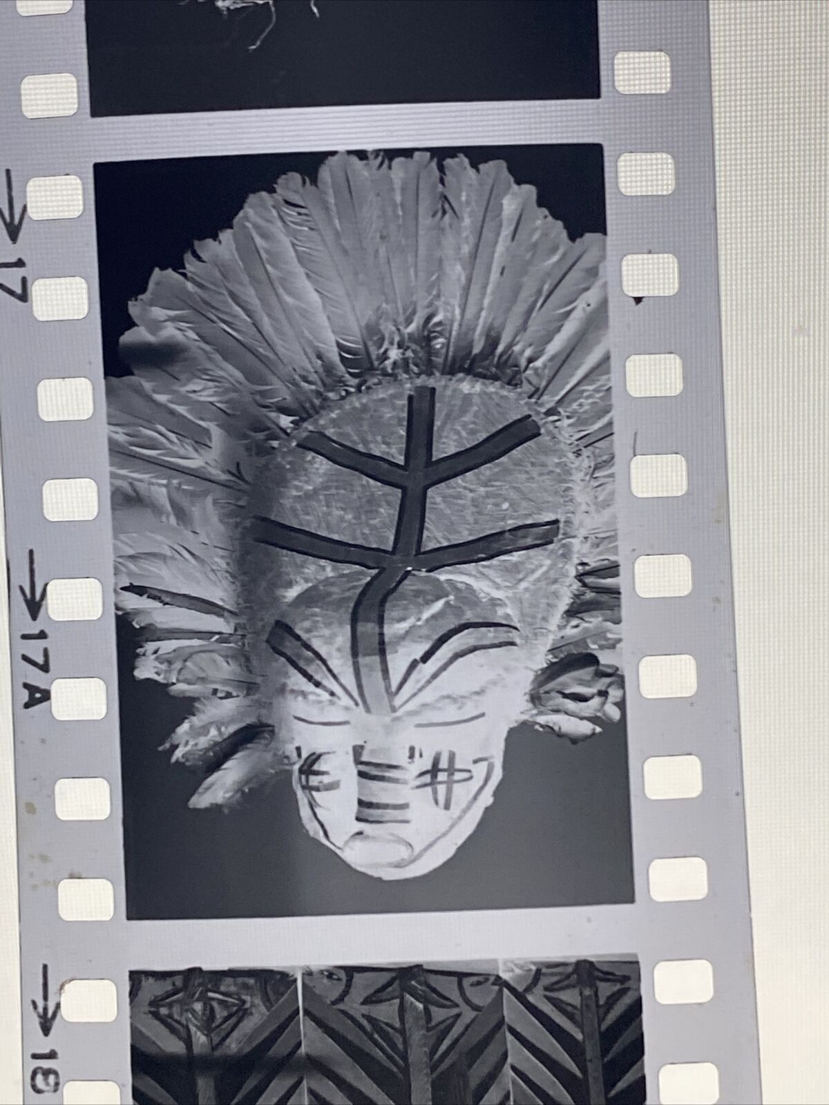 Native American Indian Festival Masks 6 Photo Negative Strip 1968 Field Museum