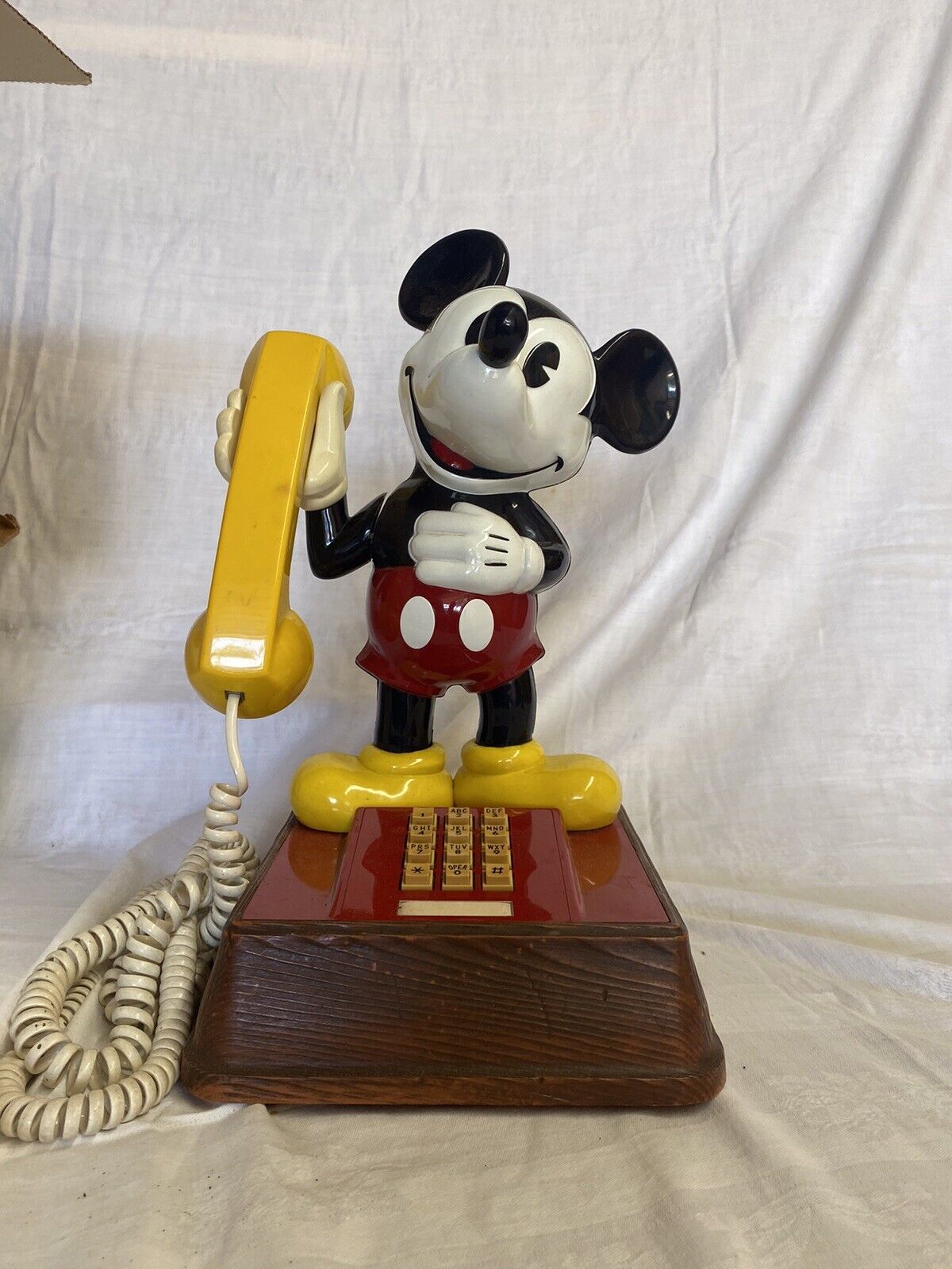Vintage 1976 Mickey Mouse Telephone - Good Condition, With The Box