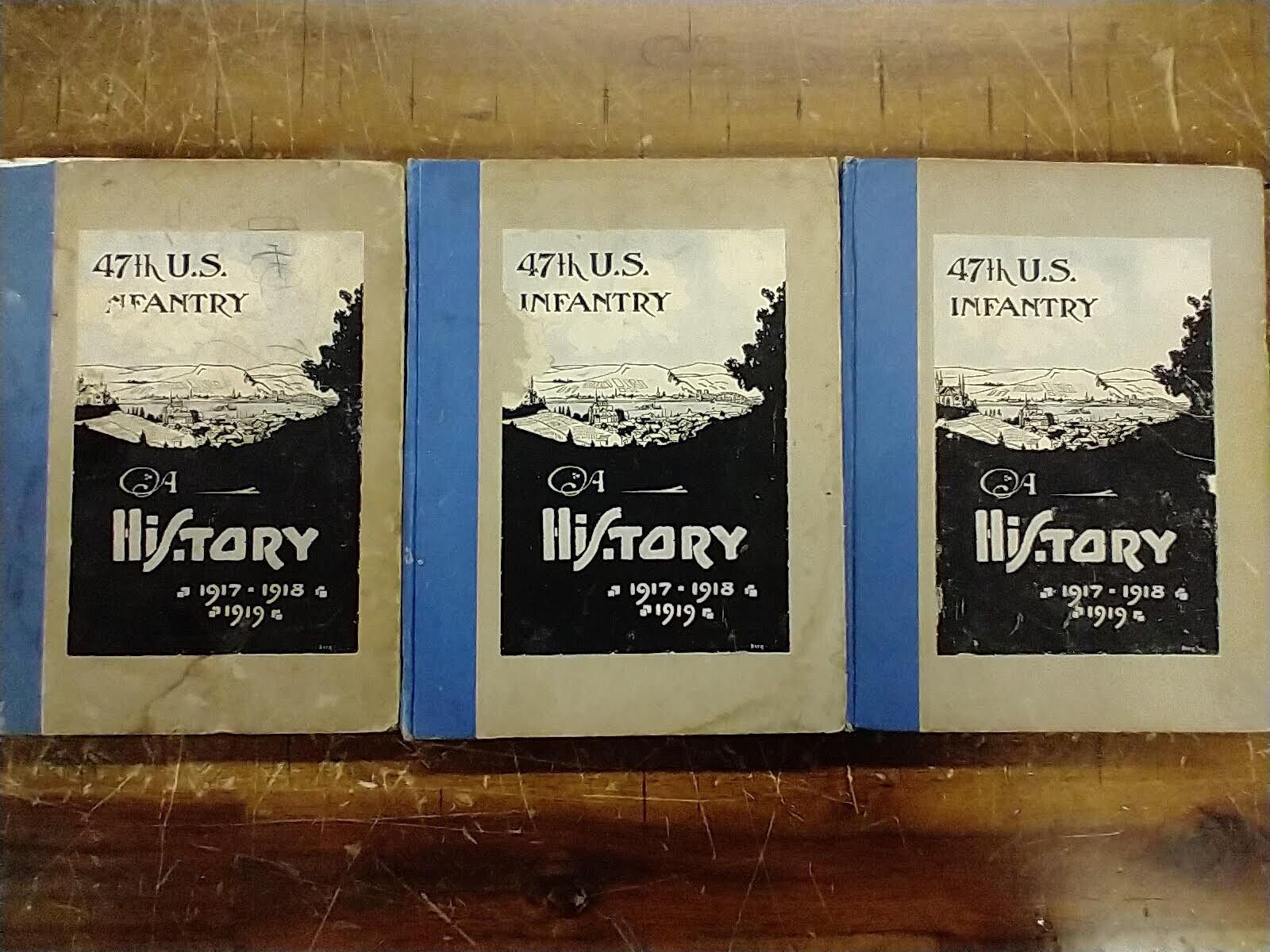 47th Infantry, A History 1917-1919, WWI Unit History Book set of 3