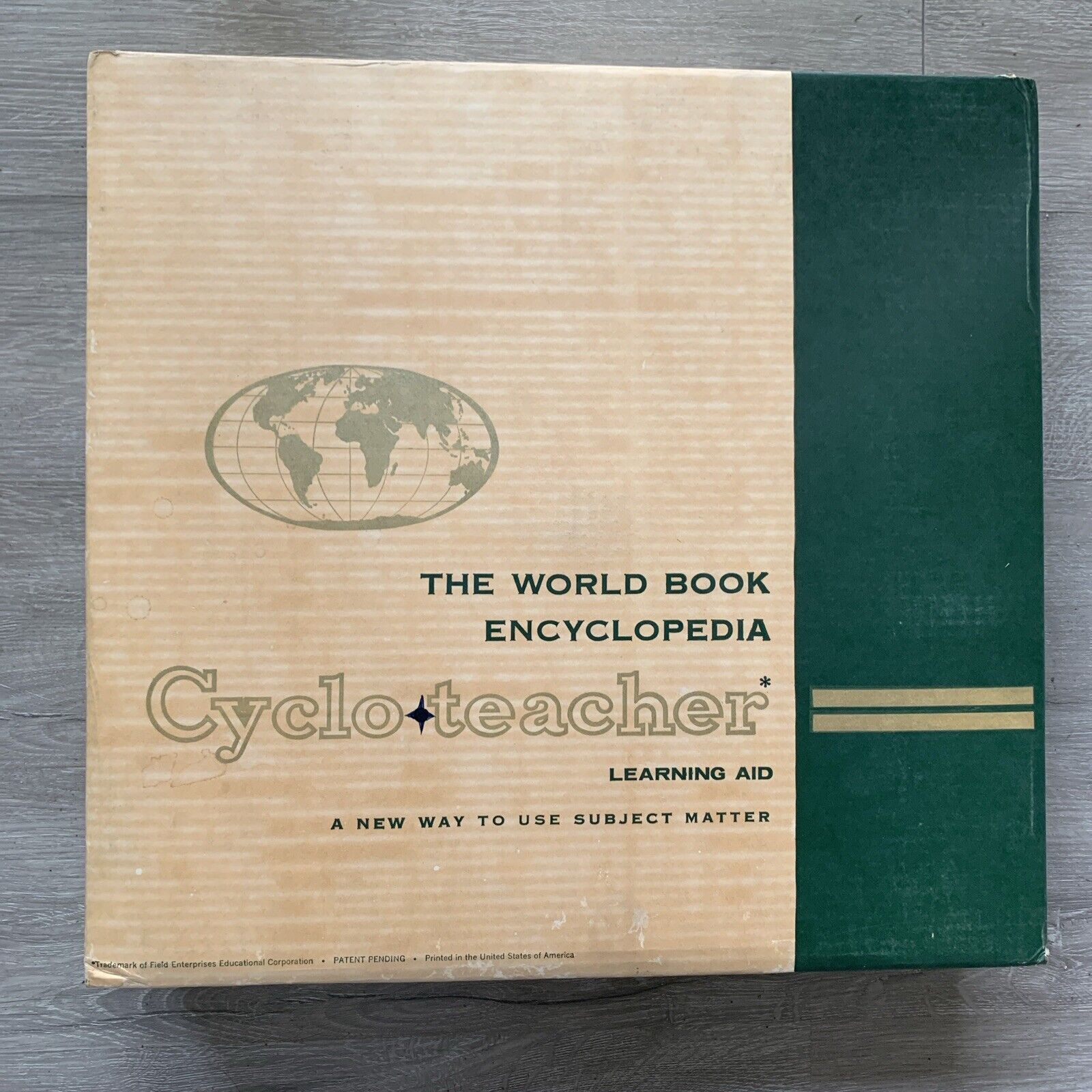 VINTAGE CYCLO-TEACHER LEARNING STUDY AID 1961 NOS The World Book Encyclopedia
