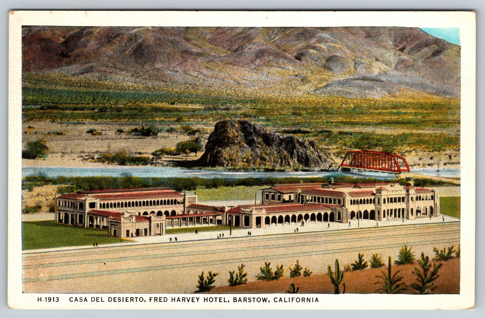 c1930s Casa Del Desierto Fred Harvey Hotel Barstow CA Vintage Postcard