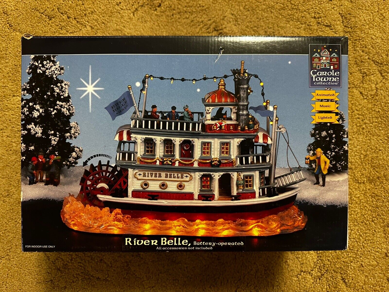 2004 Lemax Carole Towne Collection “RIVER BELLE” Christmas Lights /Music