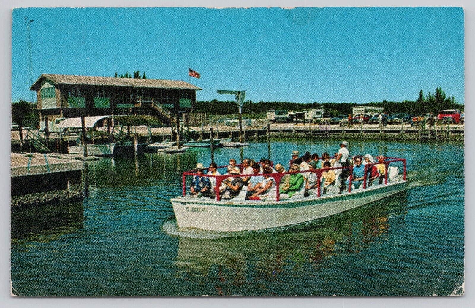 Everglades City Florida, Sightseeing Tour Boat Ranger Station, Vintage Postcard