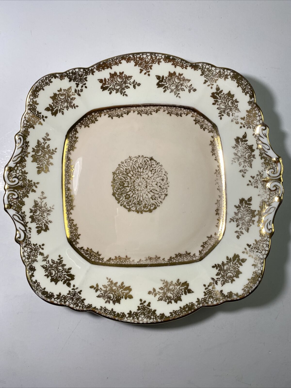 Antique  Paragon Porcelain Plate By Appointment To   H M Queen Mary
