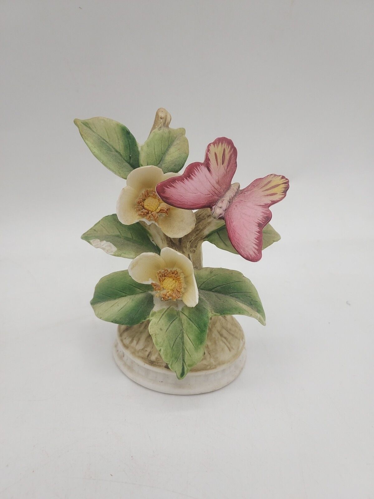 Vintage Lefton Butterfly With Flowers  Figurine