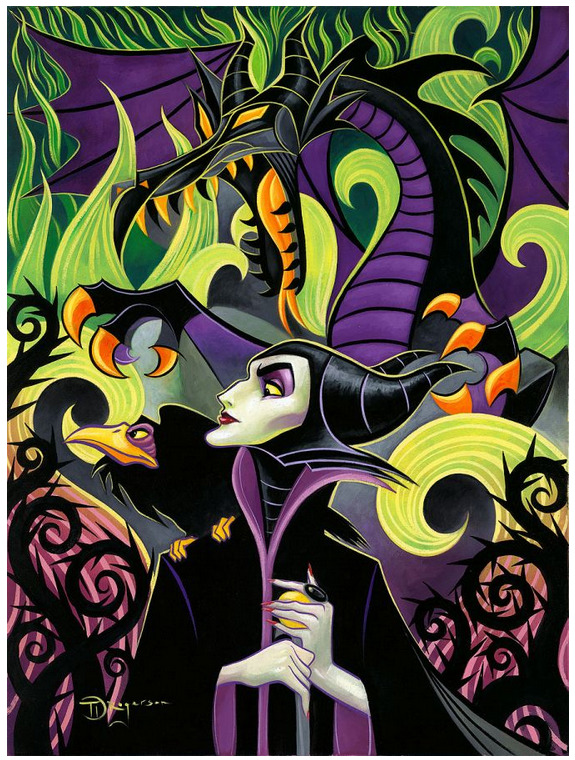Disney Fine Art Limited Edition Canvas Maleficent's Fury-Tim Rogerson