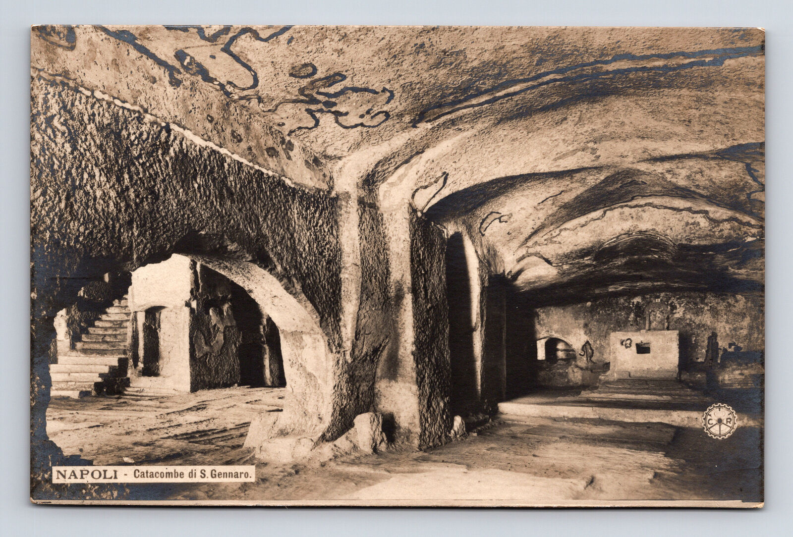 1921 RPPC Catacombs of San Gennaro Naples Italy CR NPG Postcard
