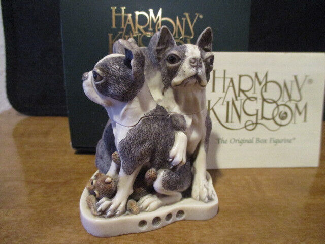 Harmony Kingdom No Bones About It Boston Terrier UKMade Box Figurine LE 200 RARE