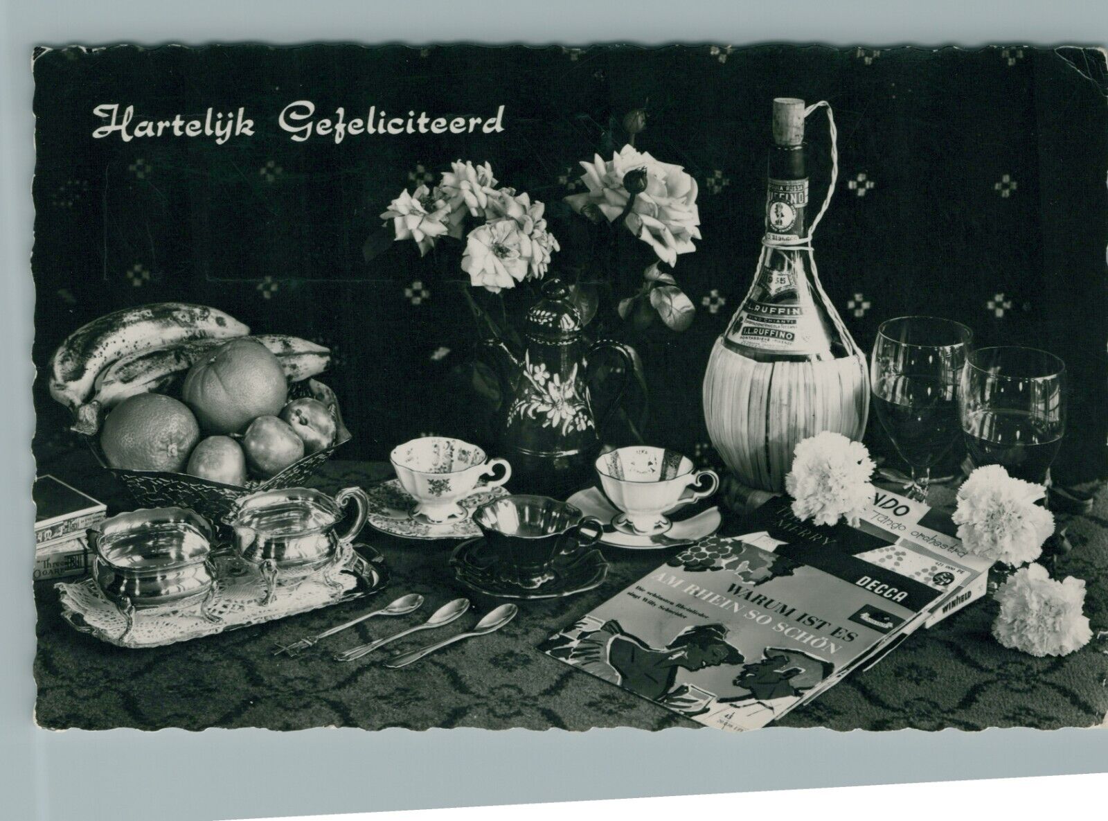 RPPC - Posted Netherland Glossy Greetings Postcard. Hearty Congratulations