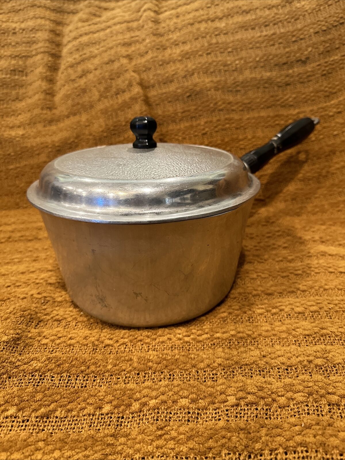 Vintage Griswold 3 Qt #413 Cross Cast Aluminum Pot Sauce Pan