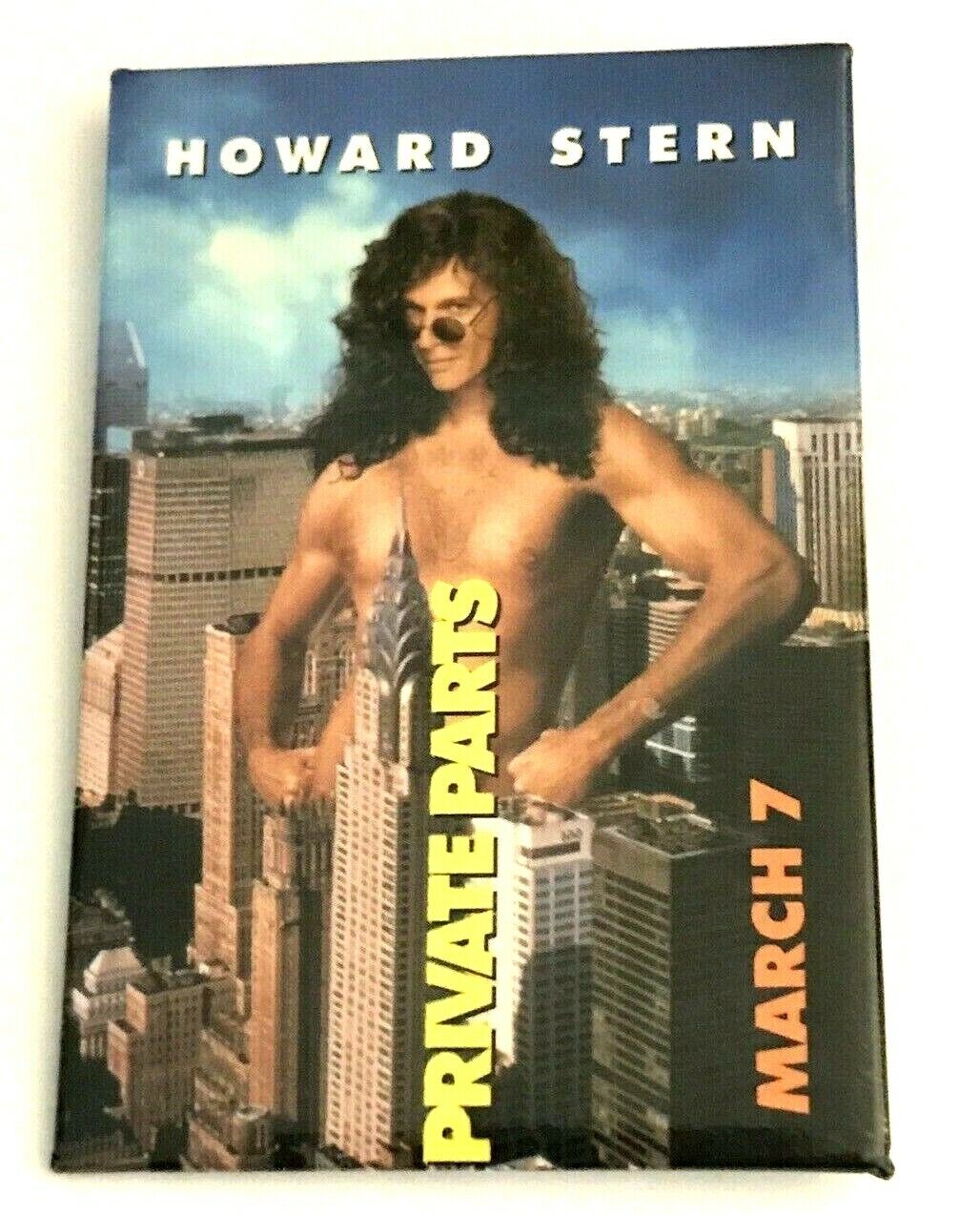 PRIVATE PARTS~Promo Movie Pinback Button Badge Vintage Pin HOWARD STERN Film