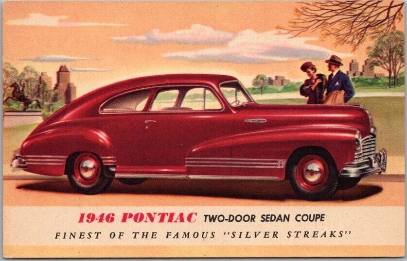 1946 PONTIAC Car Advertising Postcard \