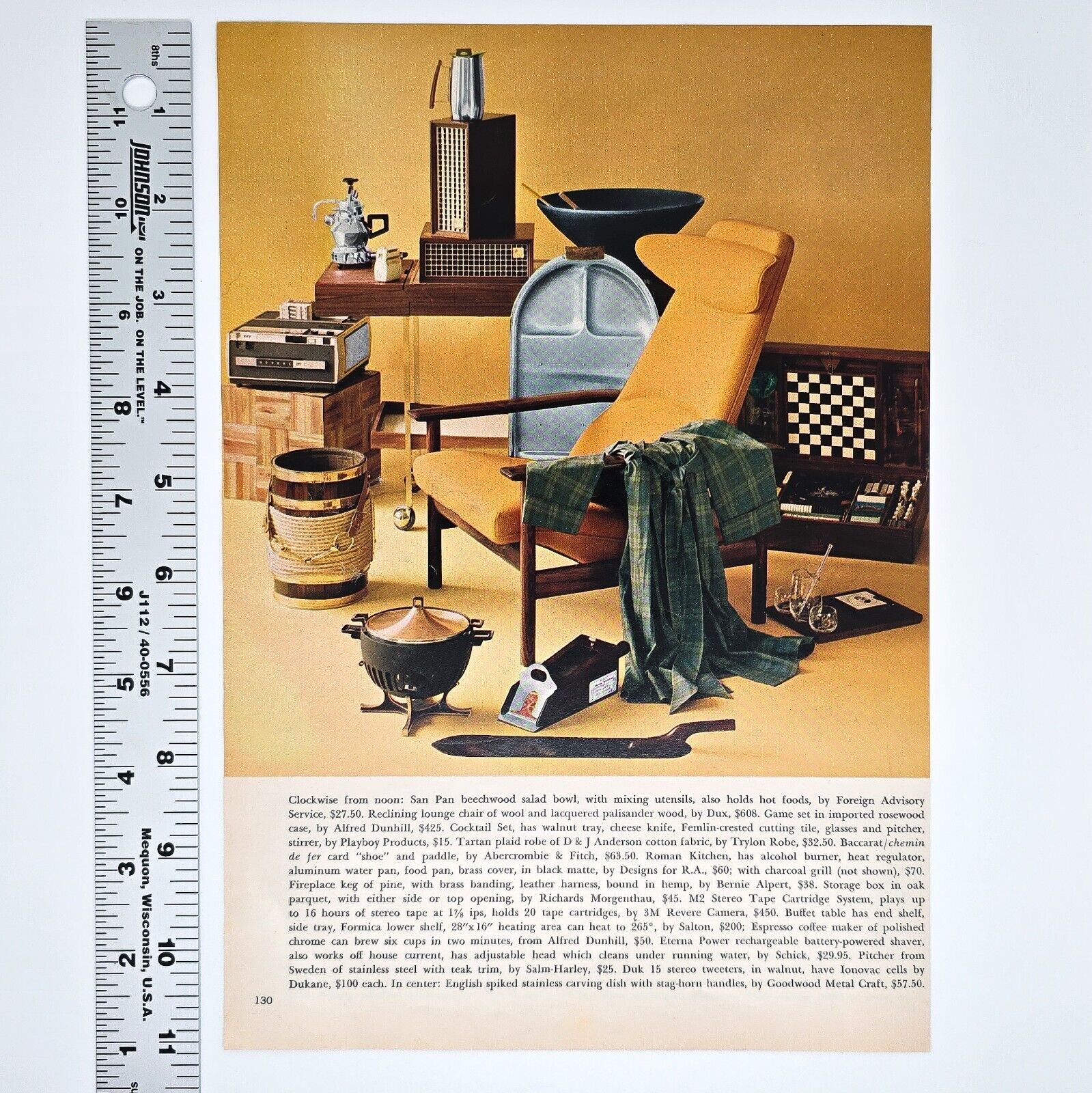 Vintage MCM Furniture Midcentury Technology Chair Yellow Advertisement Modern