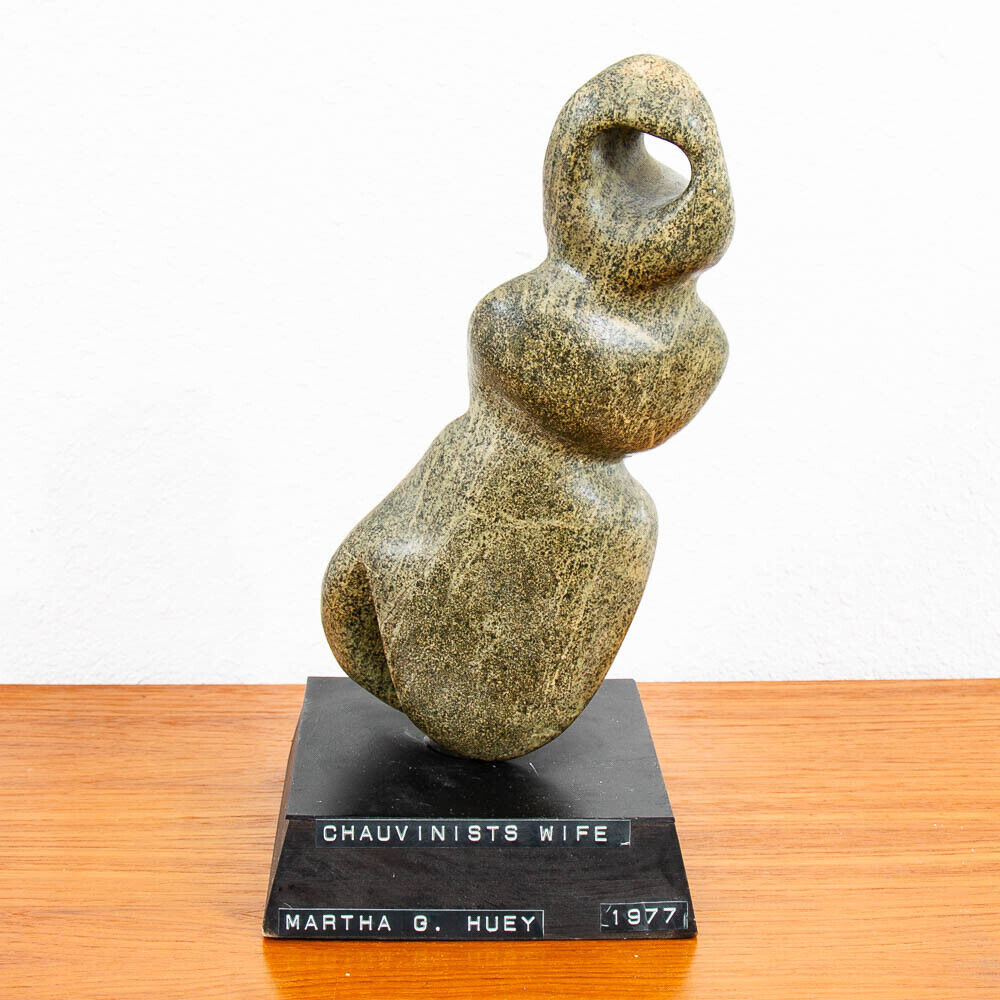Mid Century Modern Sculpture Stone Titles Martha G. Huey Abstract Contemporary