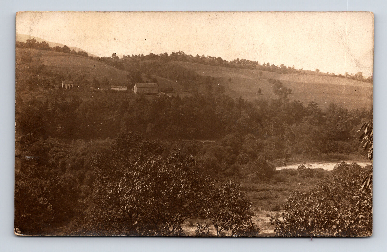 c1909 RPPC Scenic View Farmland From 81st St Cleveland OH Postcard to M Bagshaw