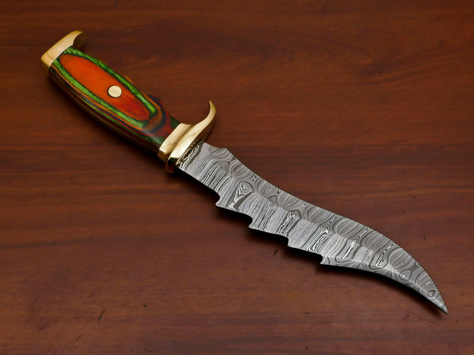 Rody Stan CUSTOM MADE HAND FORGED DAMASCUS BLADE BOWIE HUNTING CAMPING KNIFE