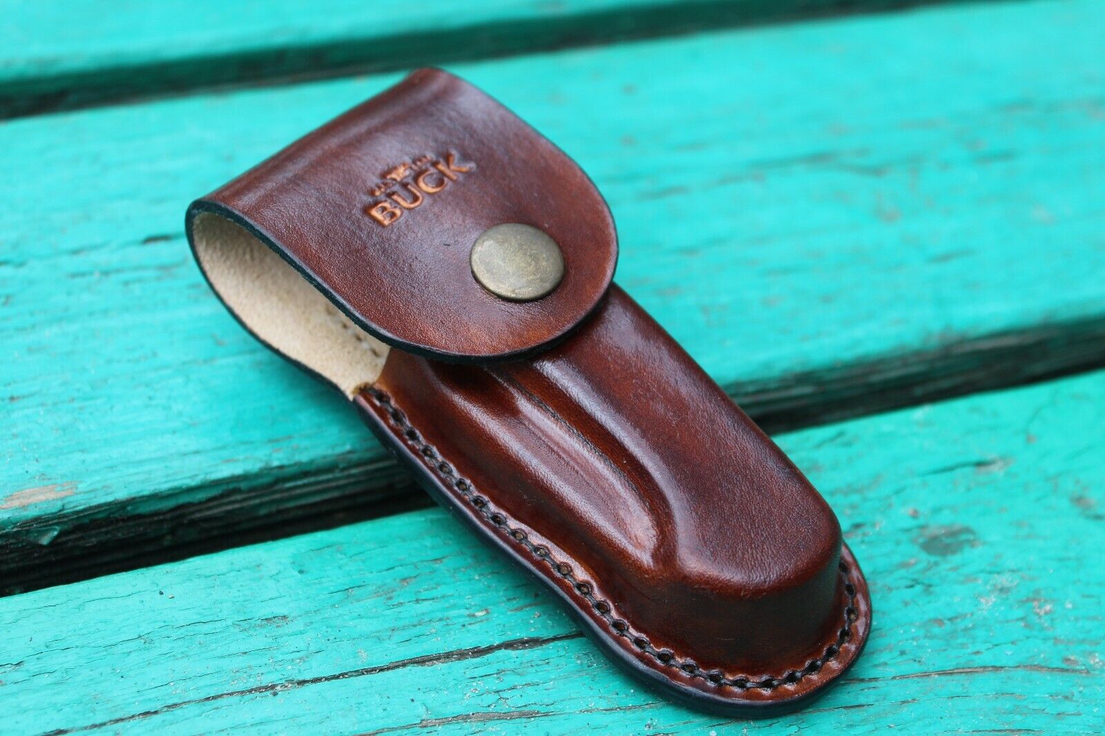 Buck 112 Ranger/ leather sheath/ case with belt clip