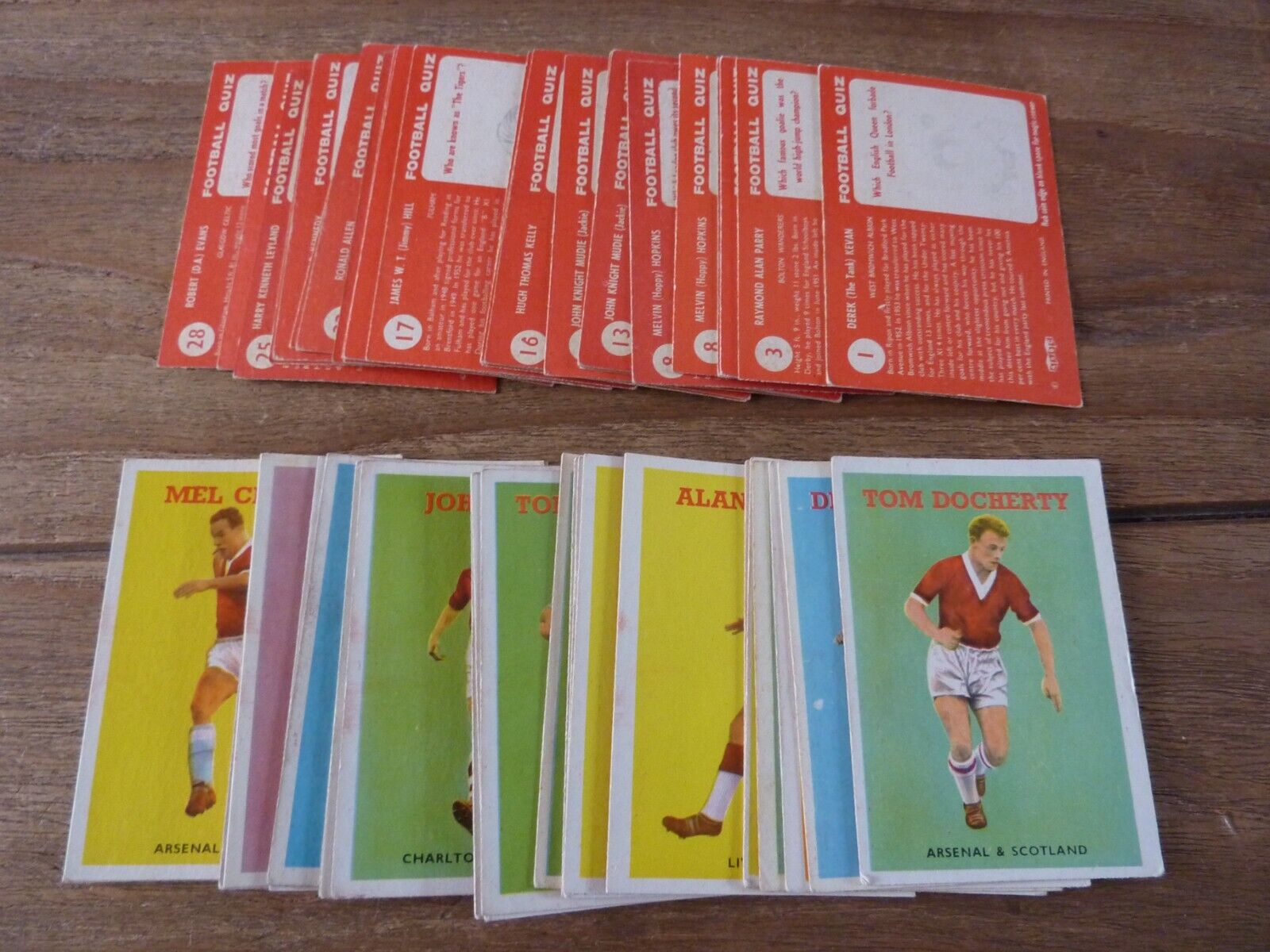 A&BC Football Quiz Cards Red Back from 1959 - VGC - Pick & Choose Your Cards