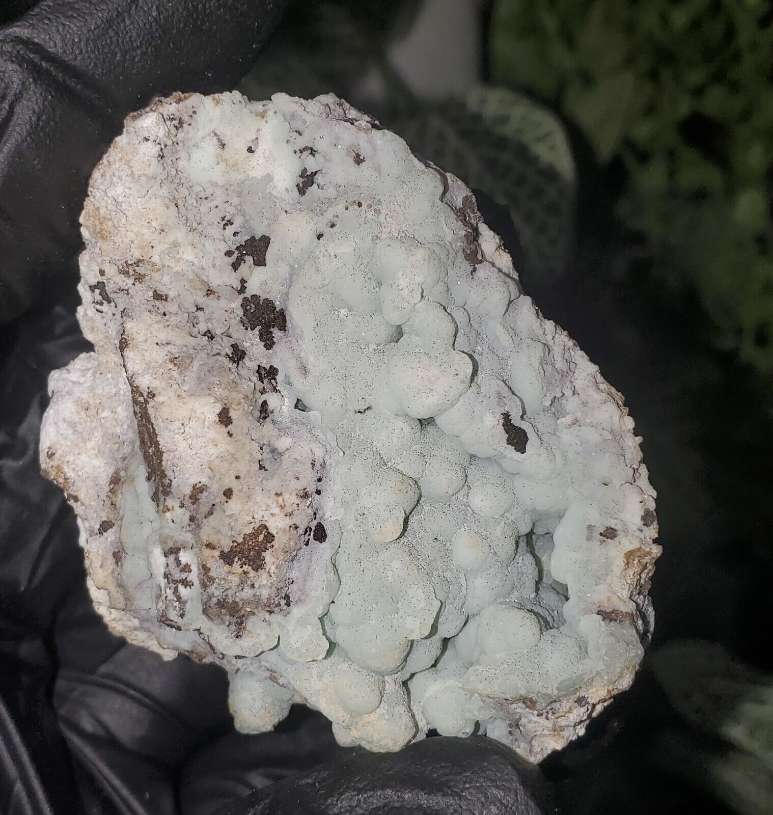  Blue Gibbsite crsytal bubble mineral specimen 56G