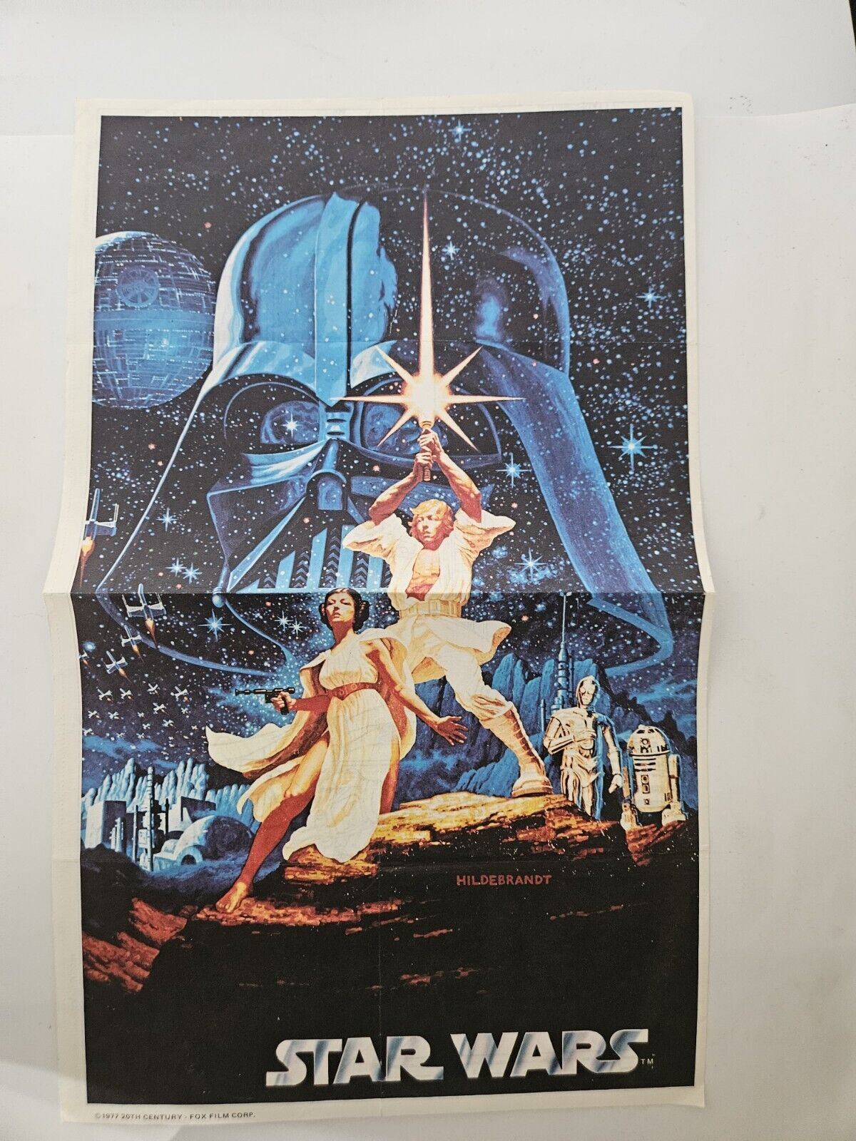 Vintage 1977 Star Wars Hildebrandt General Mills Promotional 9x15 Poster 