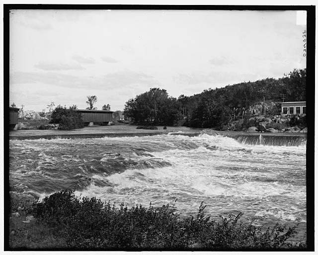 Hooksett falls Merrimack River Hooksett New Hampshire c1900 Old Photo